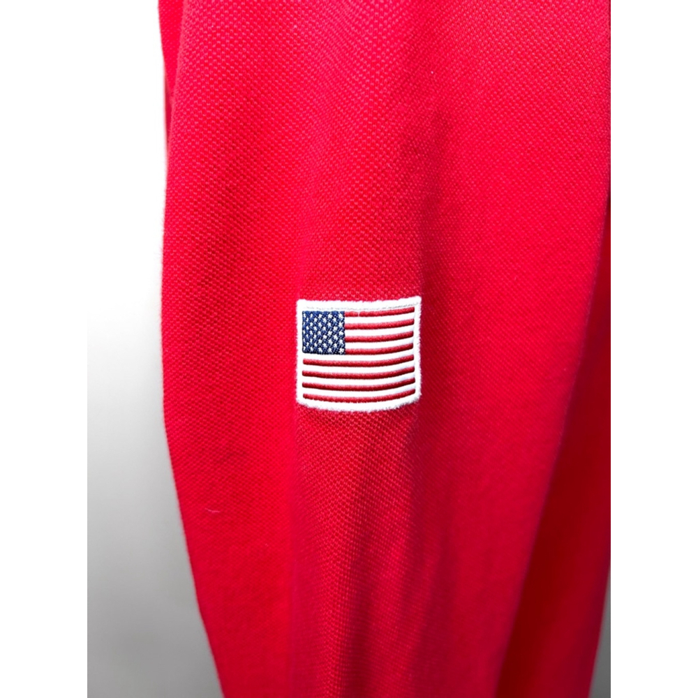 Men's Lacoste Red Long Sleeve Polo Shirt Size L - Picture 8 of 8
